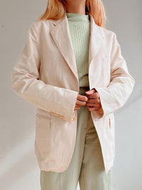 Veste blazer vintage rose très clair M