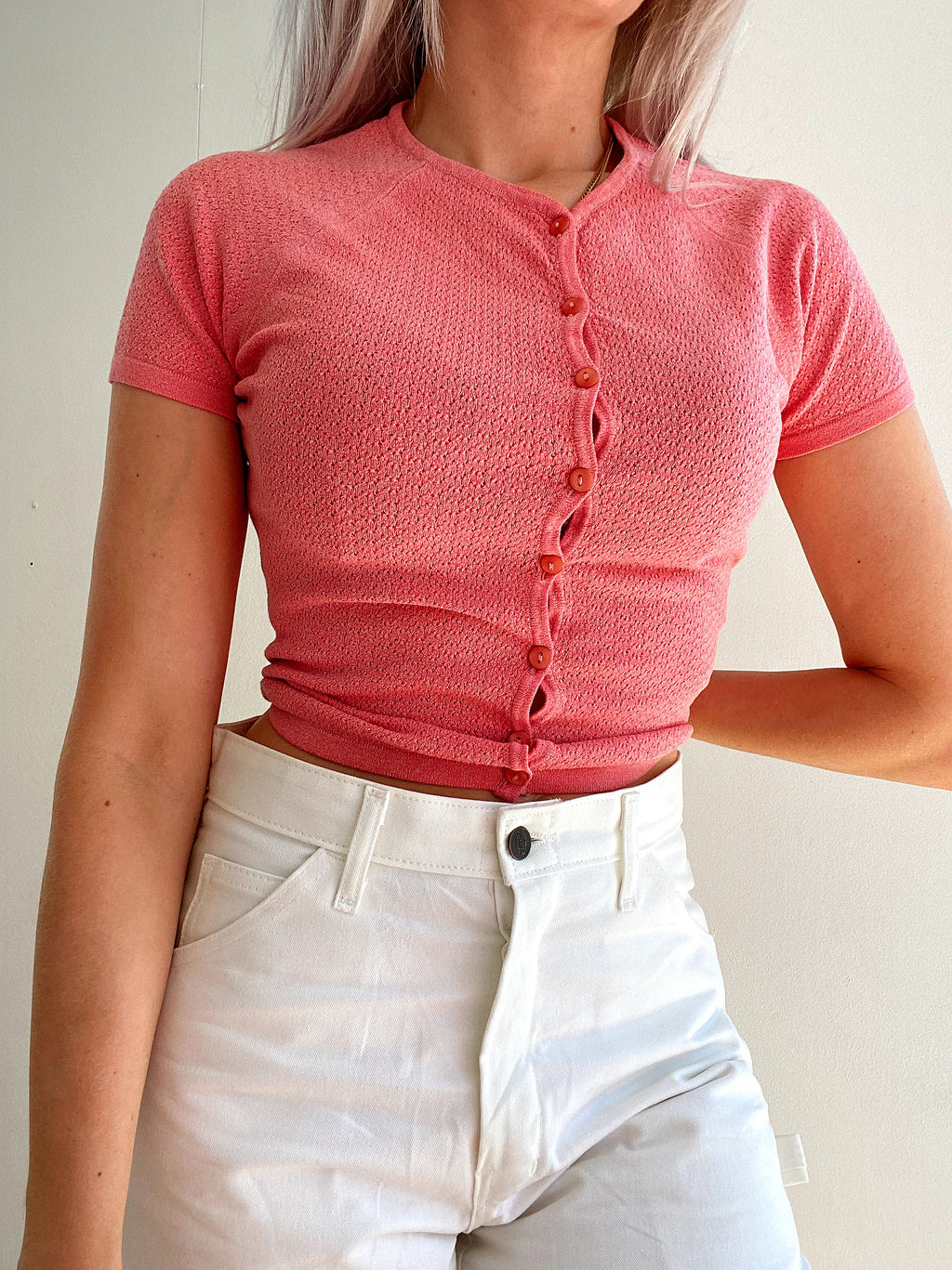 Top Vintage 80/90s rose  S