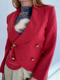 Veste Blazer vintage rose et dorée  S
