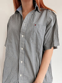 Chemise vintage blanc et bleu Tommy Hilfiger S