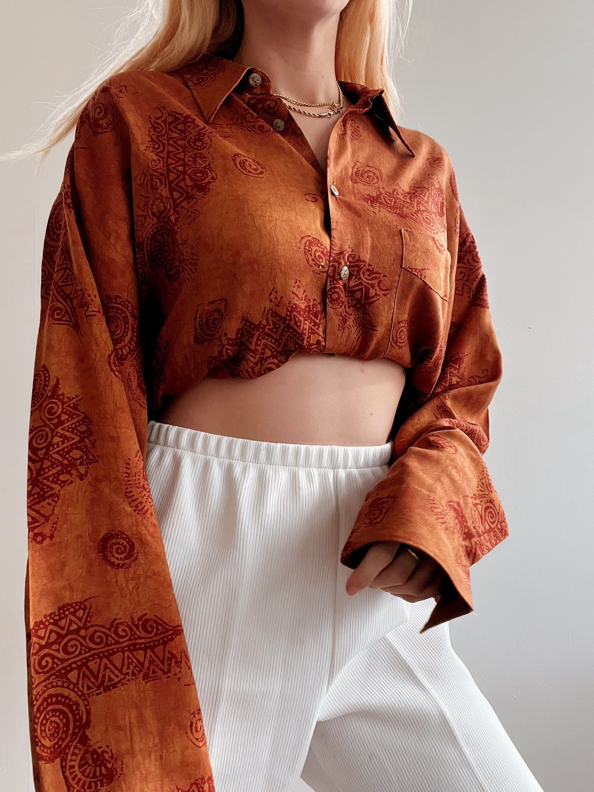 Chemise Vintage 80/90s orange L