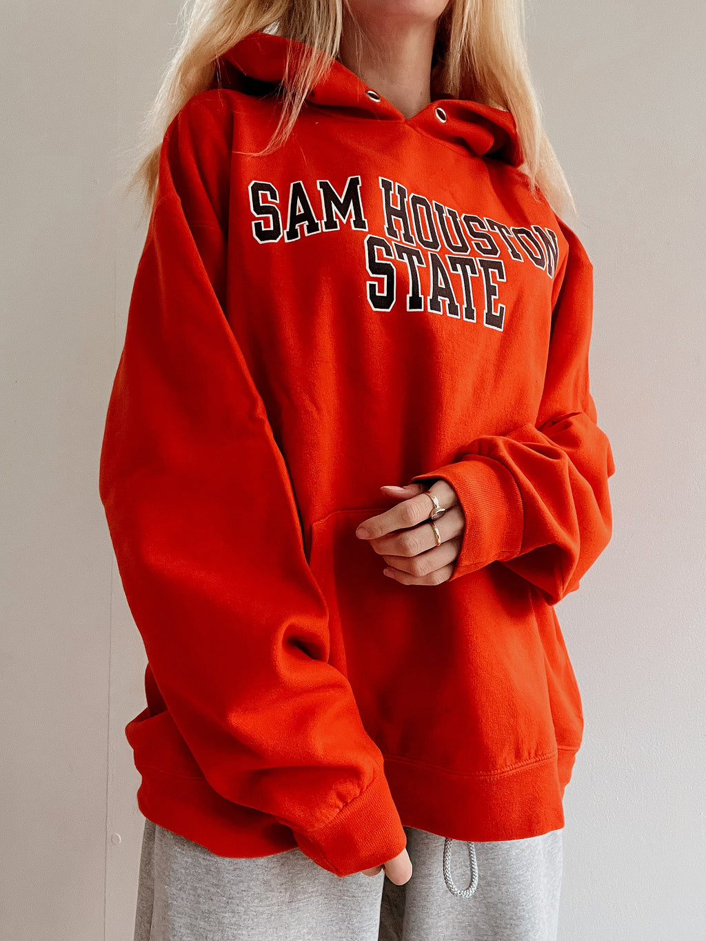 White and blue jacket with orange collar Adidas XL