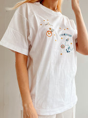 T-shirt blanc vintage brodé Australia M