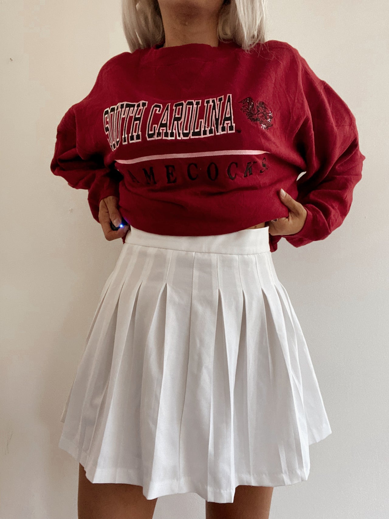 Pull vintage USA Bordeaux rouge L