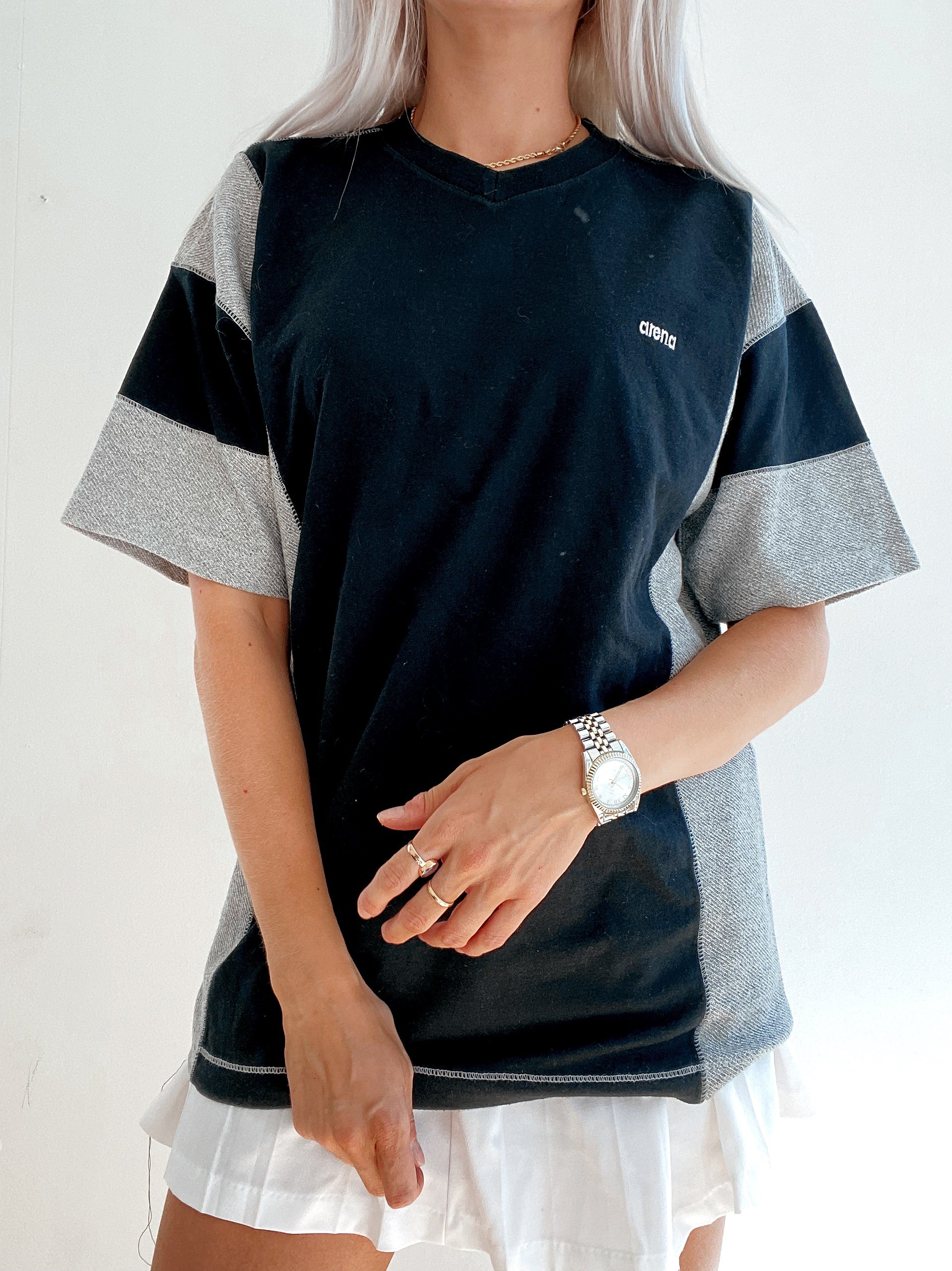 T-shirt épais noir et gris Arena L