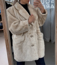 Manteau en fausse fourrure oversized L