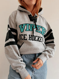 White and blue jacket with orange collar Adidas XL