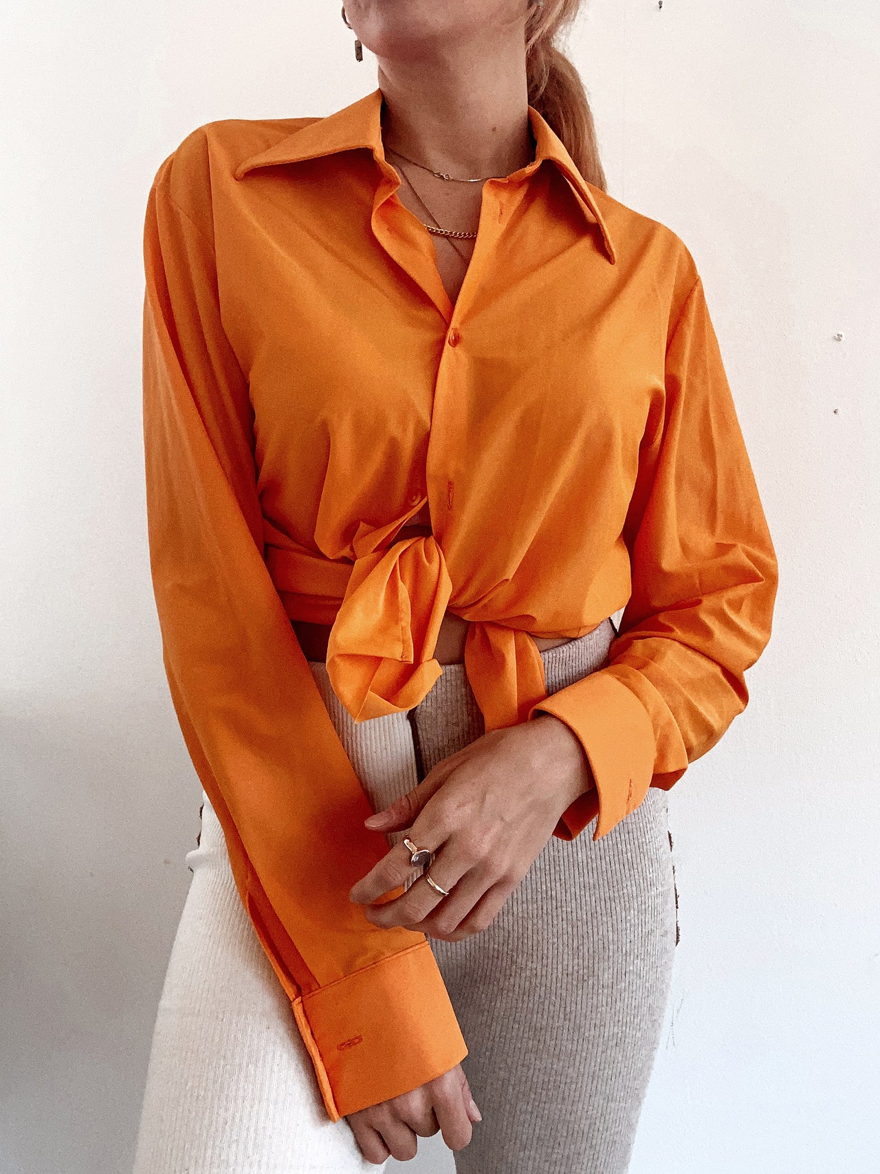 Chemise Vintage 70’s orange S