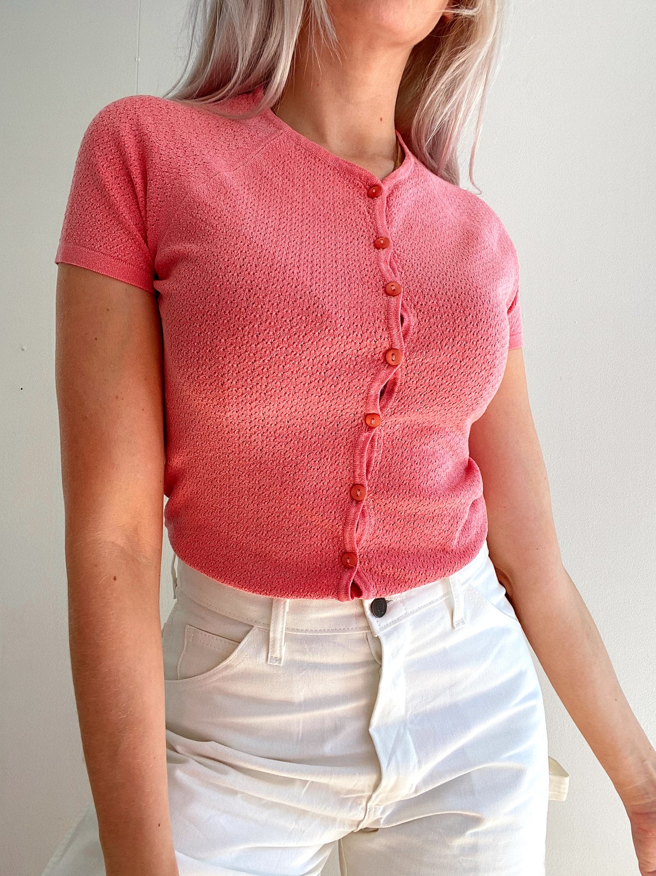 Top Vintage 80/90s rose  S