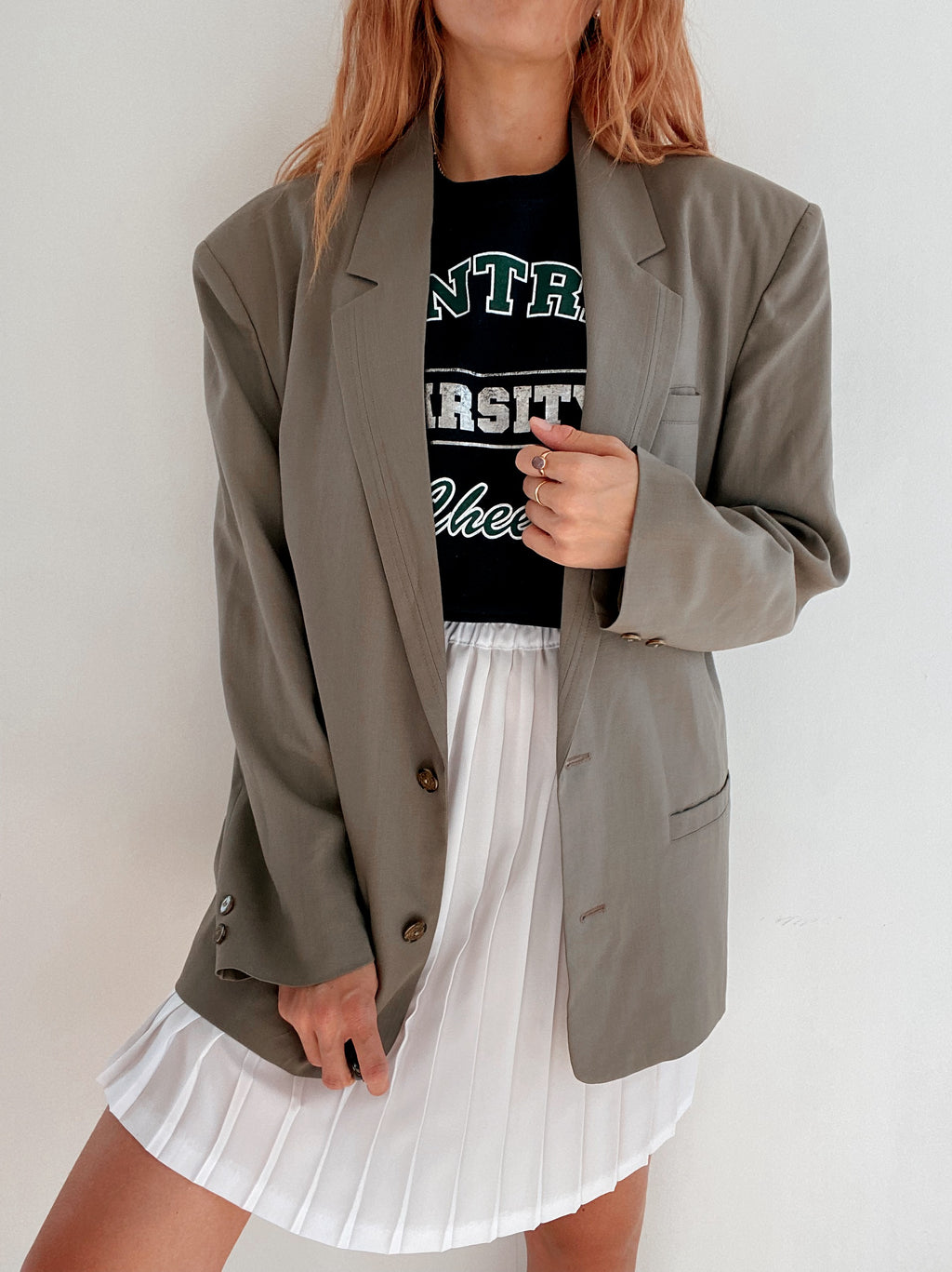 Veste Blazer vintage taupe  oversize XL