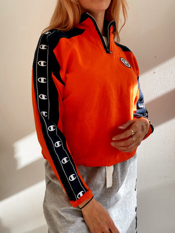 Vintage orangefarbener Champion-Pullover