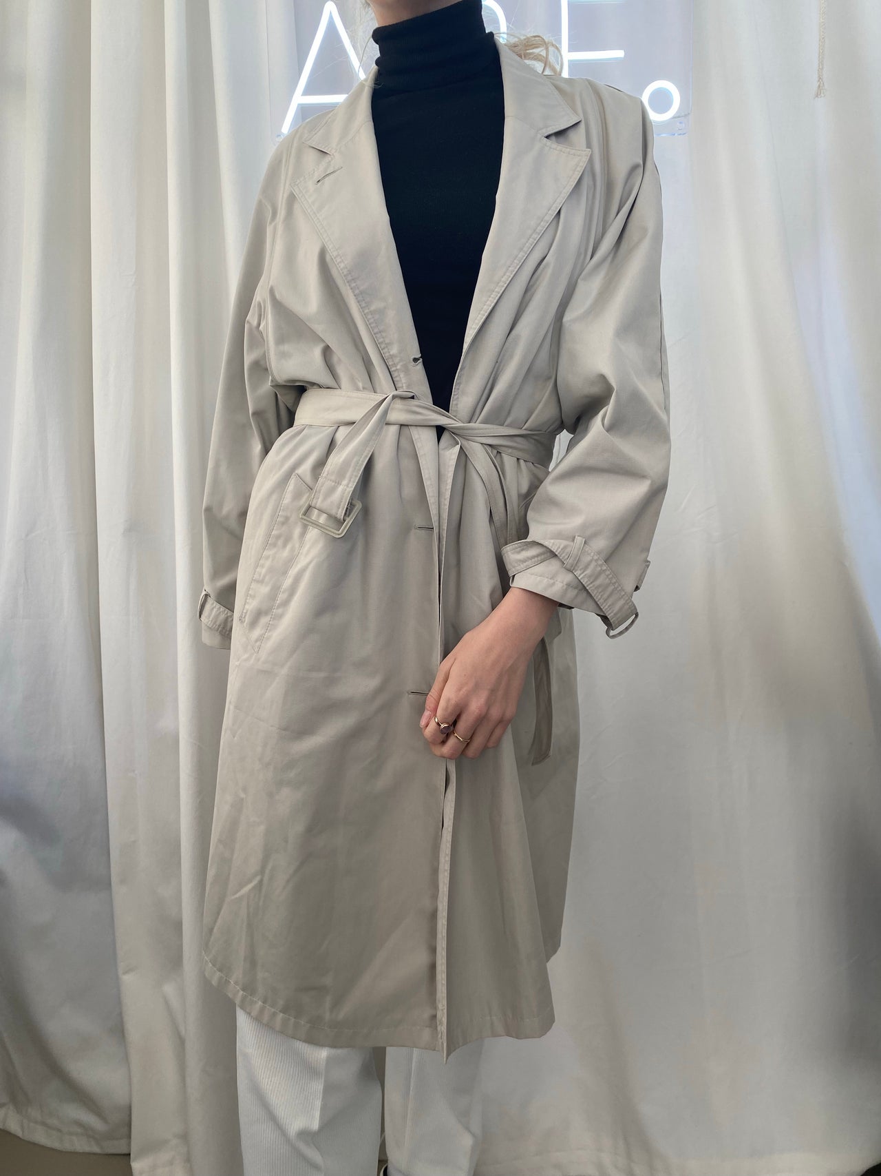 Trench Coat 70/80s beige/gris M