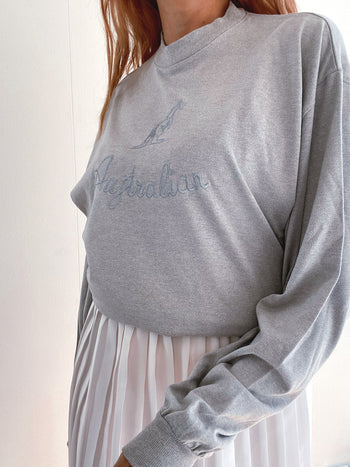 Pull gris fin Australia L