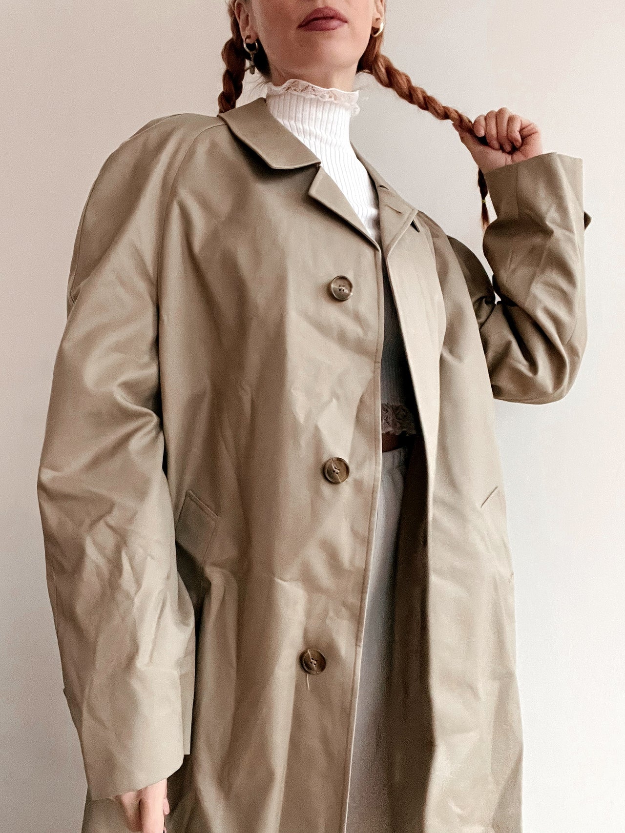 Trench coat vintage beige  L oversized