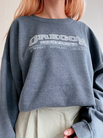 Vintage American Oregon Pullover dunkelgrau XL