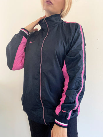 Veste jogging imperméable Nike bleue et rose L