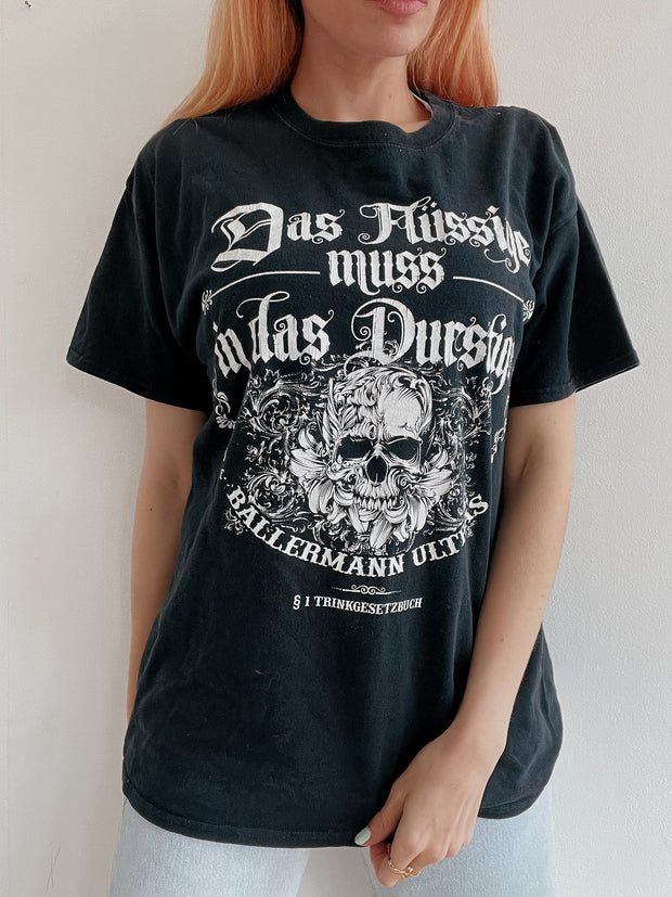 T-shirt vintage noir rock L