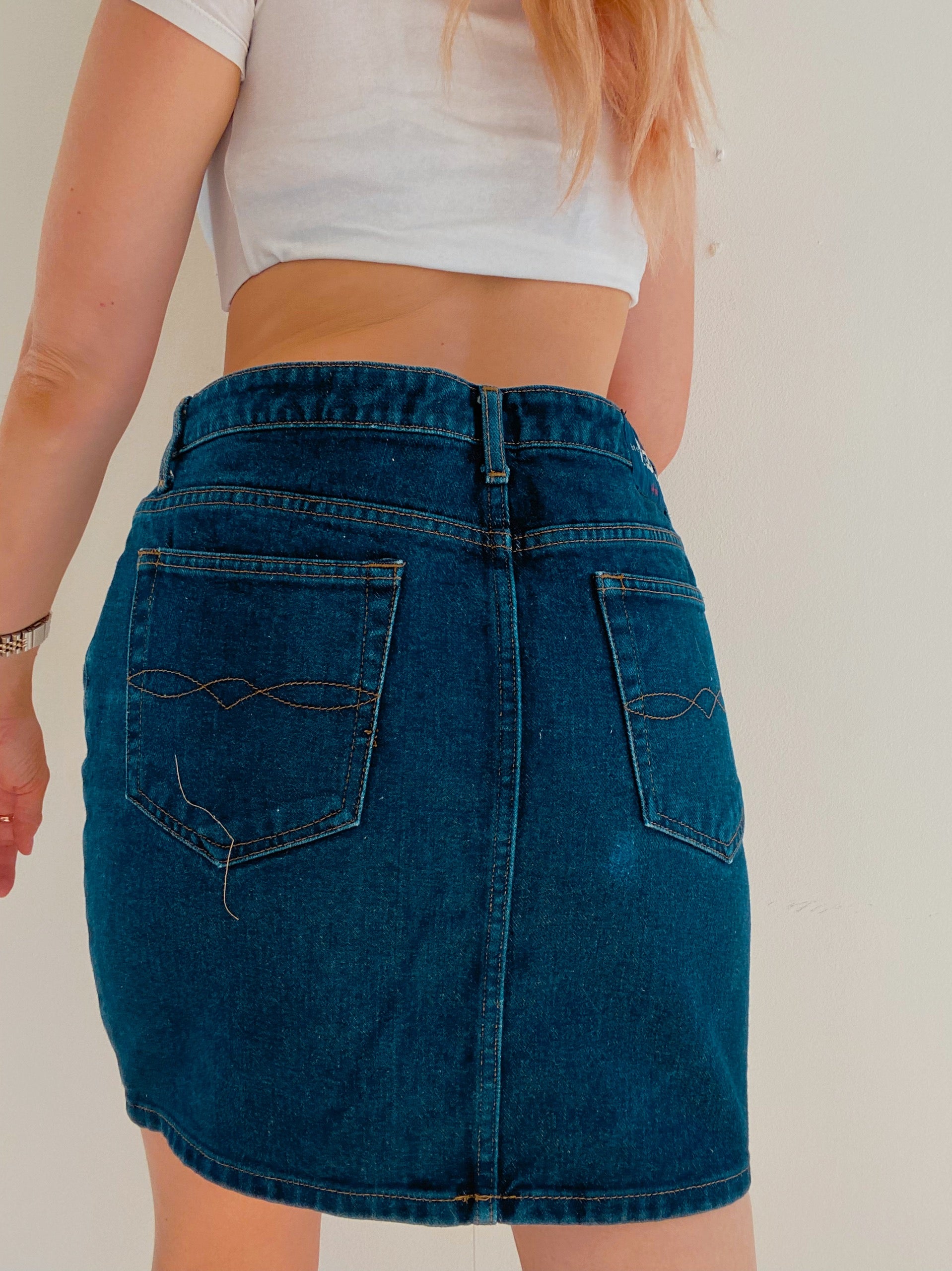 Vintage blauer Jeansrock L 