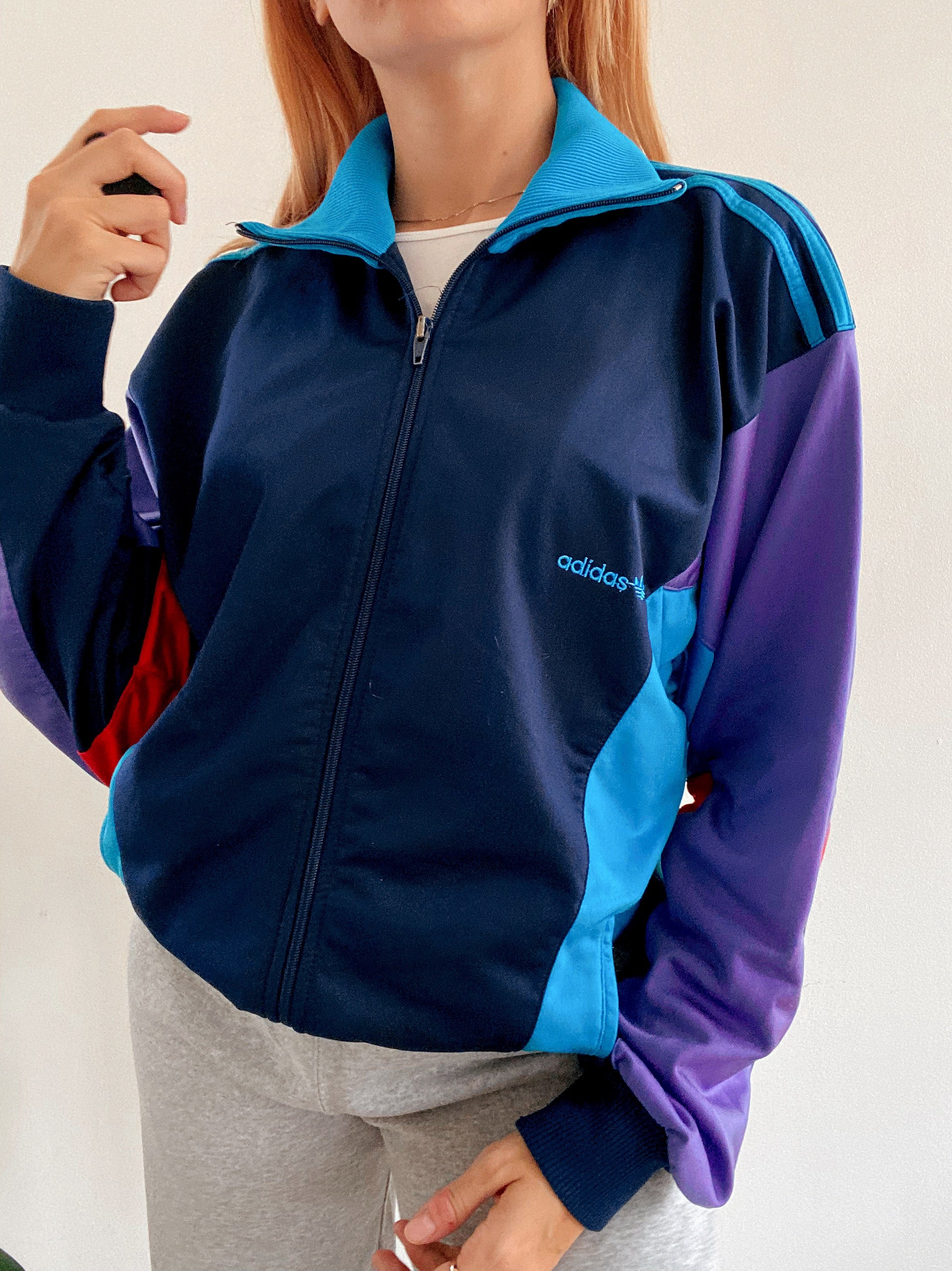 Jacket vintage bleue foncée Adidas  XL