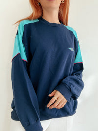 White and blue jacket with orange collar Adidas XL