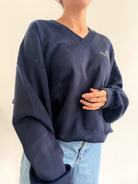 White and blue jacket with orange collar Adidas XL