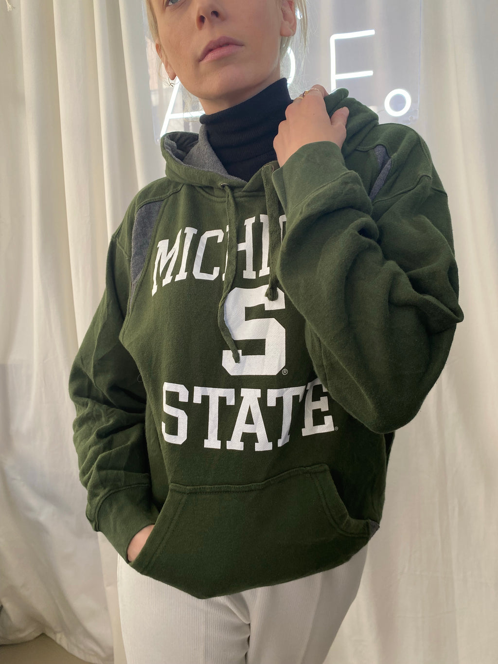 USA sweater with orange hood"Syracuse"XL