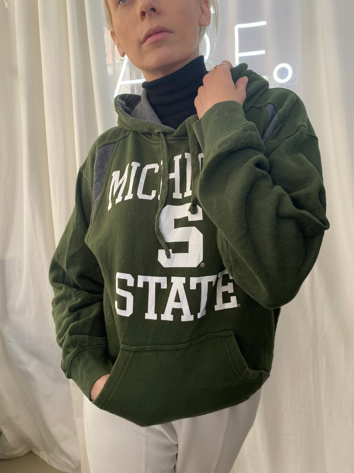 USA sweater with orange hood"Syracuse"XL