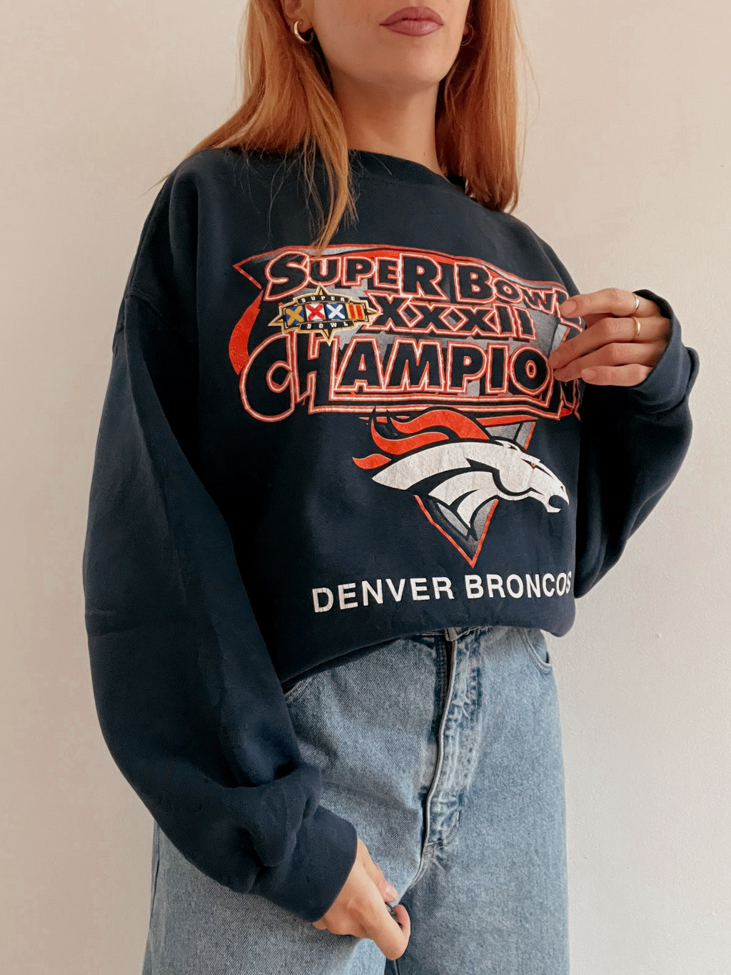 White and blue jacket with orange collar Adidas XL