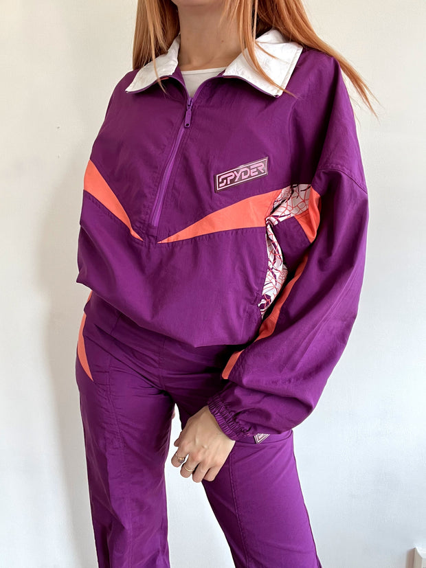 Ensemble tracksuit vintage jacket & jogging violet S