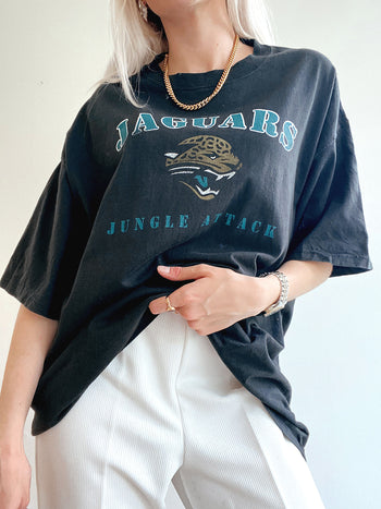 T-shirt vintage USA gris/noir Jaguar XL