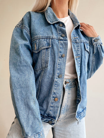 Veste en jeans vintage bleue L