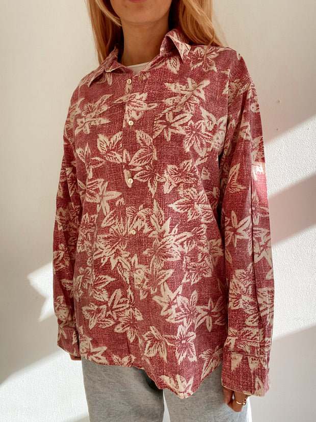 Chemise Vintage 80/90s rose à motifs