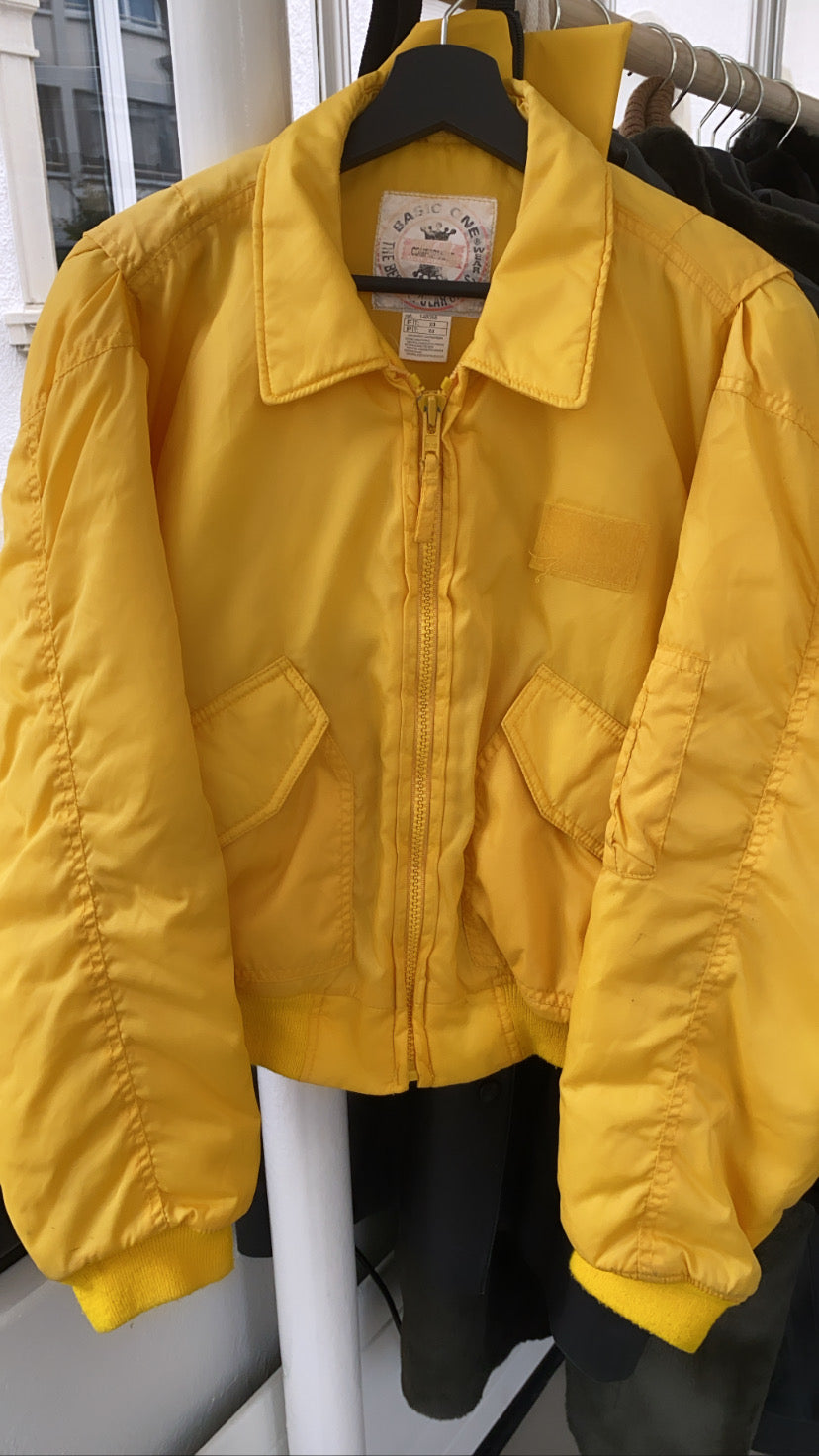Veste doudoune jaune courte S