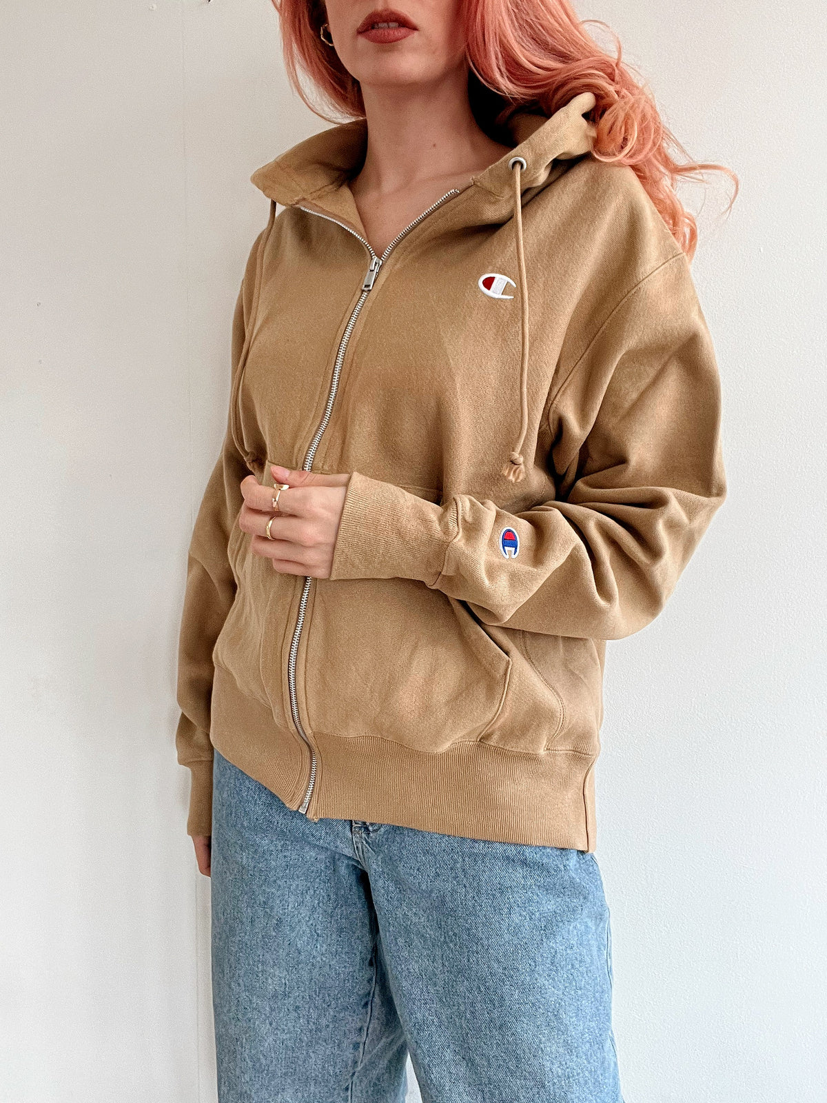 Beige Jacke Champion M