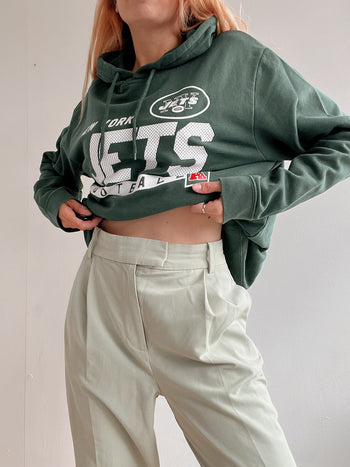 Pull vintage américain Jets vert L