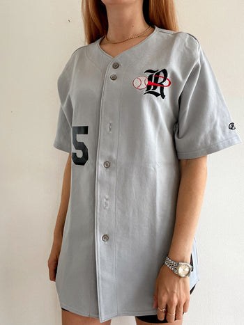 Hellgraues Baseballtrikot L