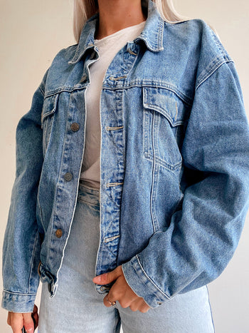 Veste en jeans vintage bleue L