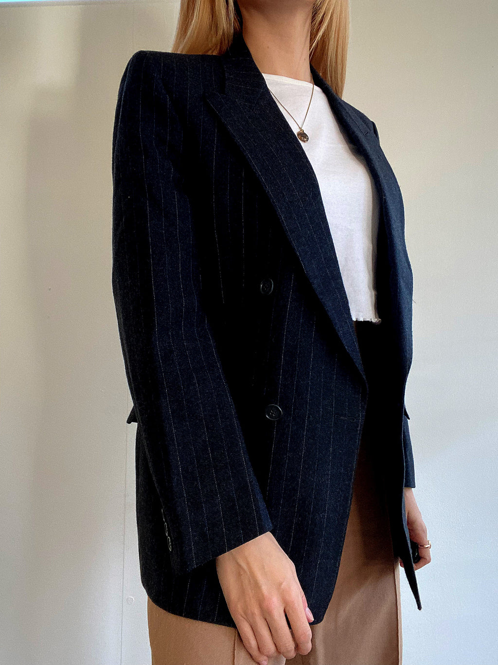 Veste Blazer oversized vintage bleu foncée