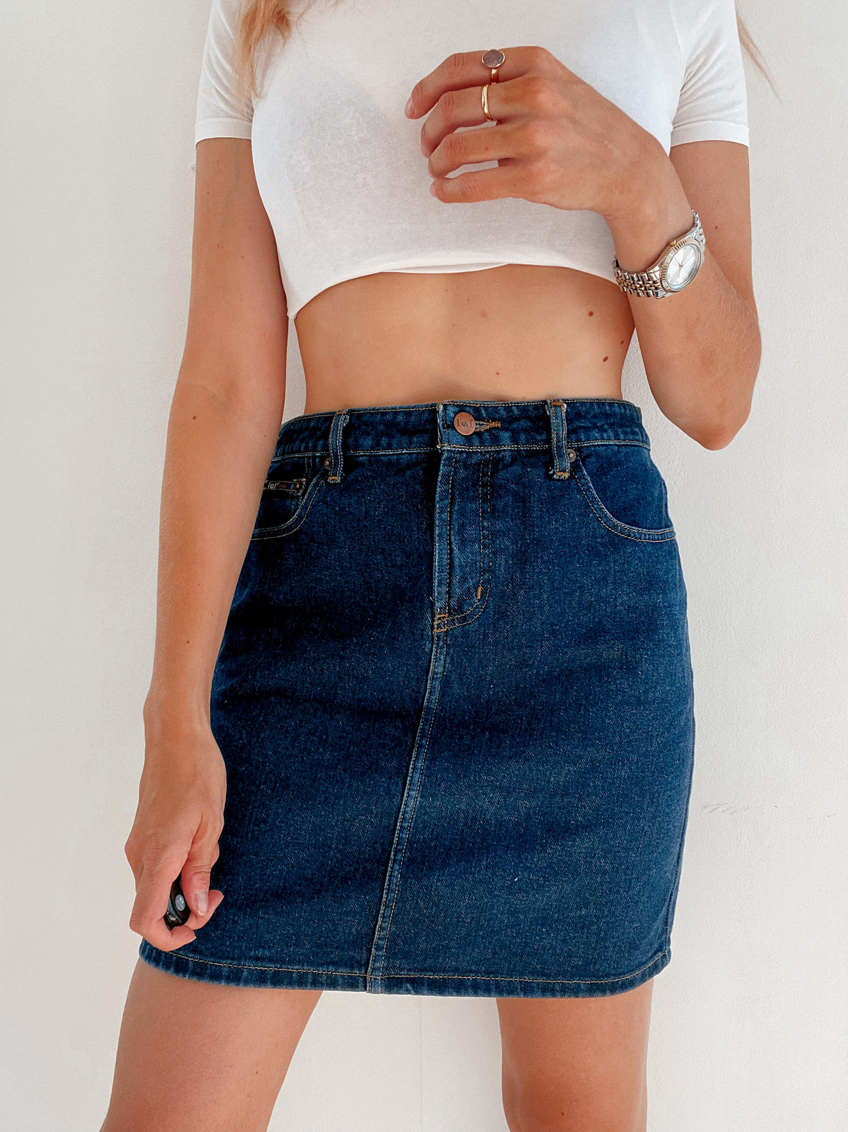 Jupe vintage bleue en jeans L