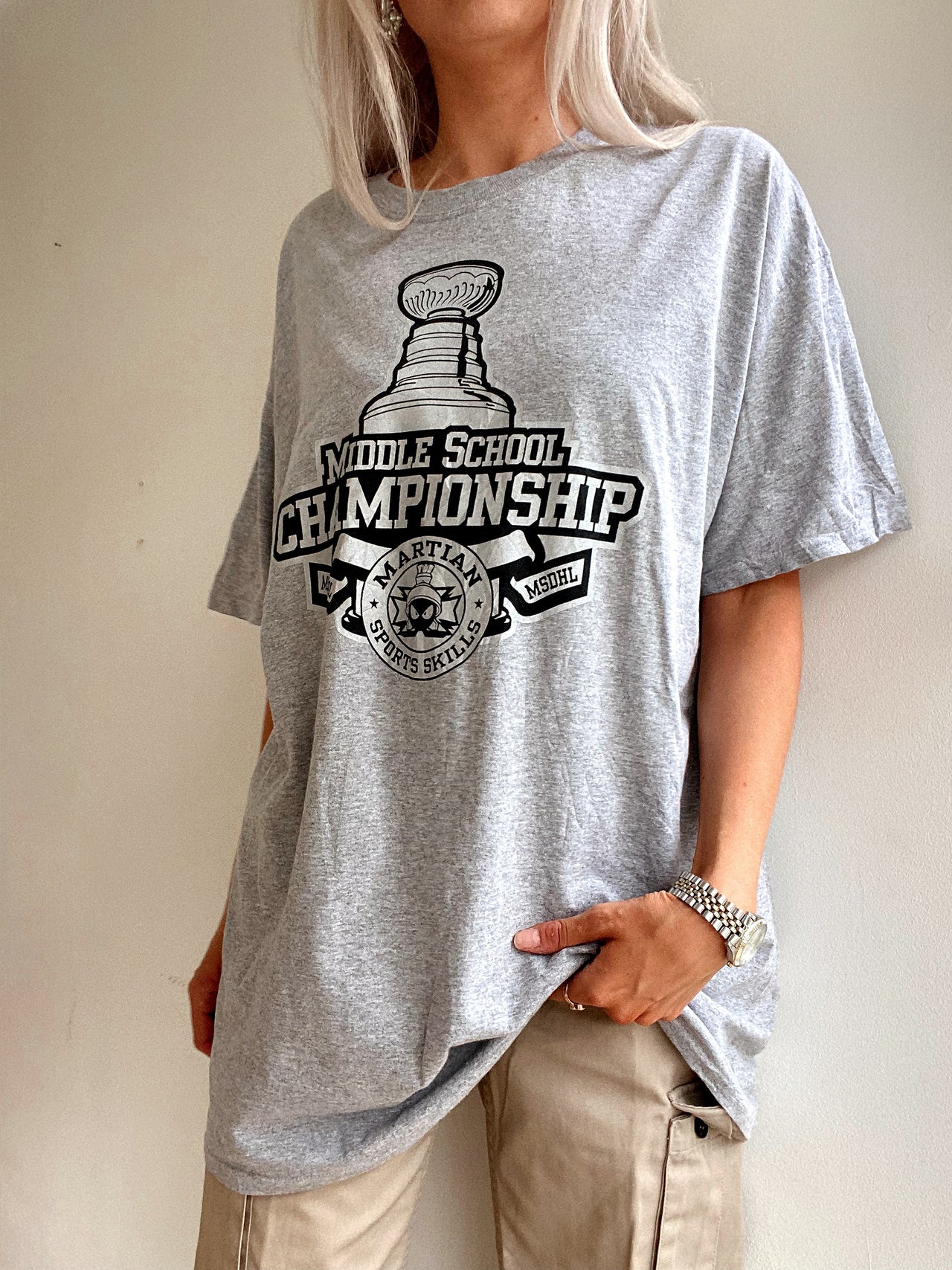 T-shirt vintage USA gris XL