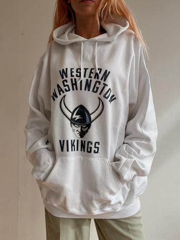 Pull vintage américain blanc Washington  XXL