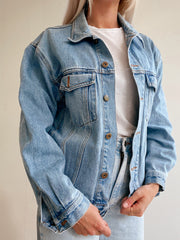 Veste en jeans vintage bleu clair  XXL