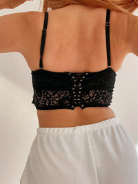 Top/lingerie noir XS/S