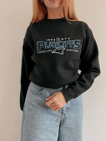 Pull vintage américain noir et bleu  S/M