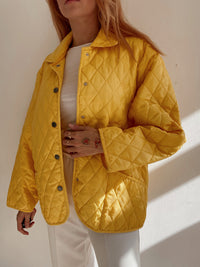 Veste vintage matelassée jaune S