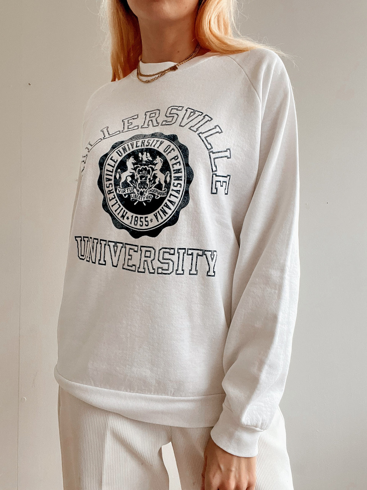 White and blue jacket with orange collar Adidas XL