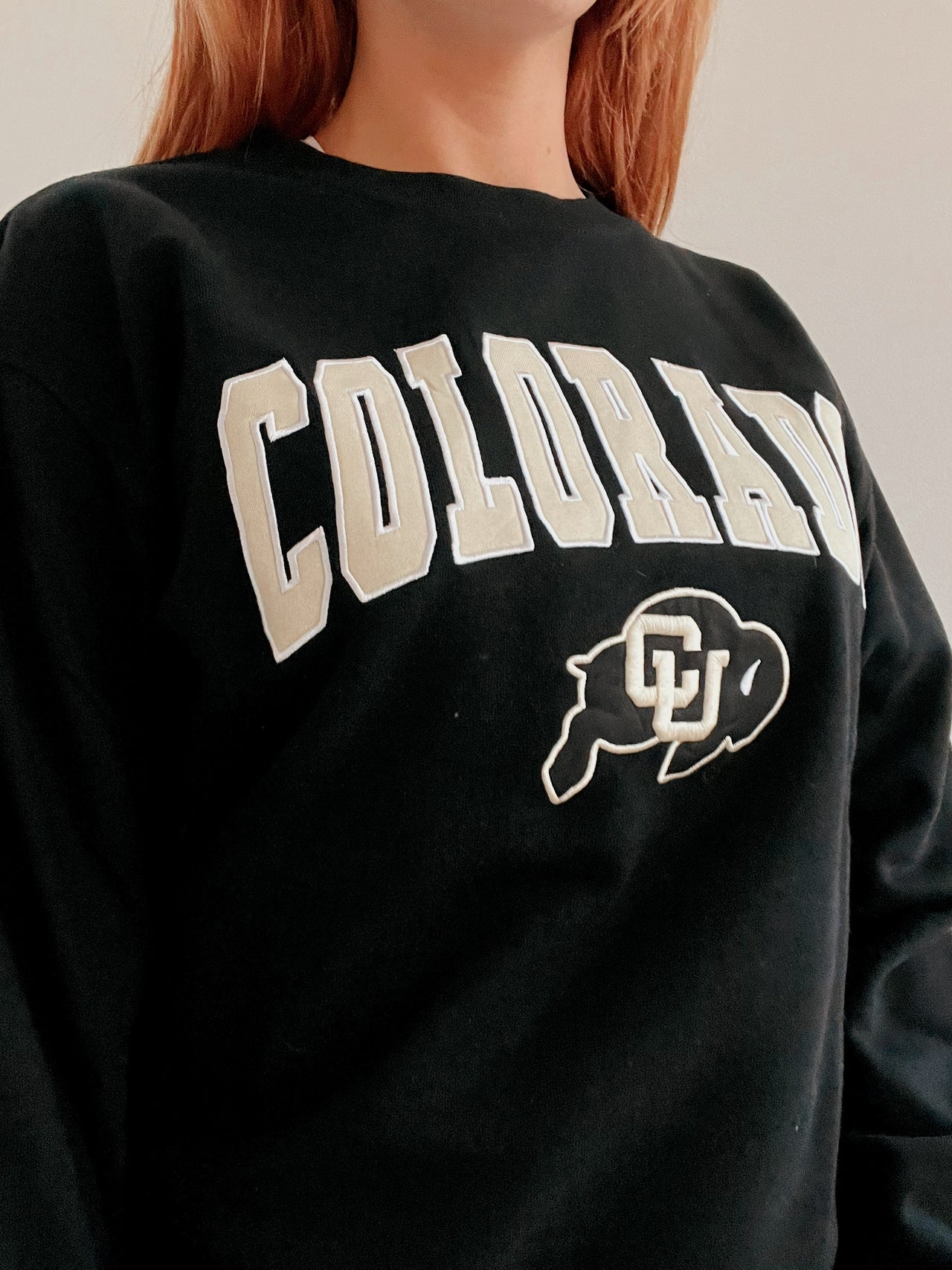 Pull vintage américain noir et beige Colorado M