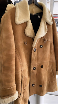 Manteau camel mouton retourné