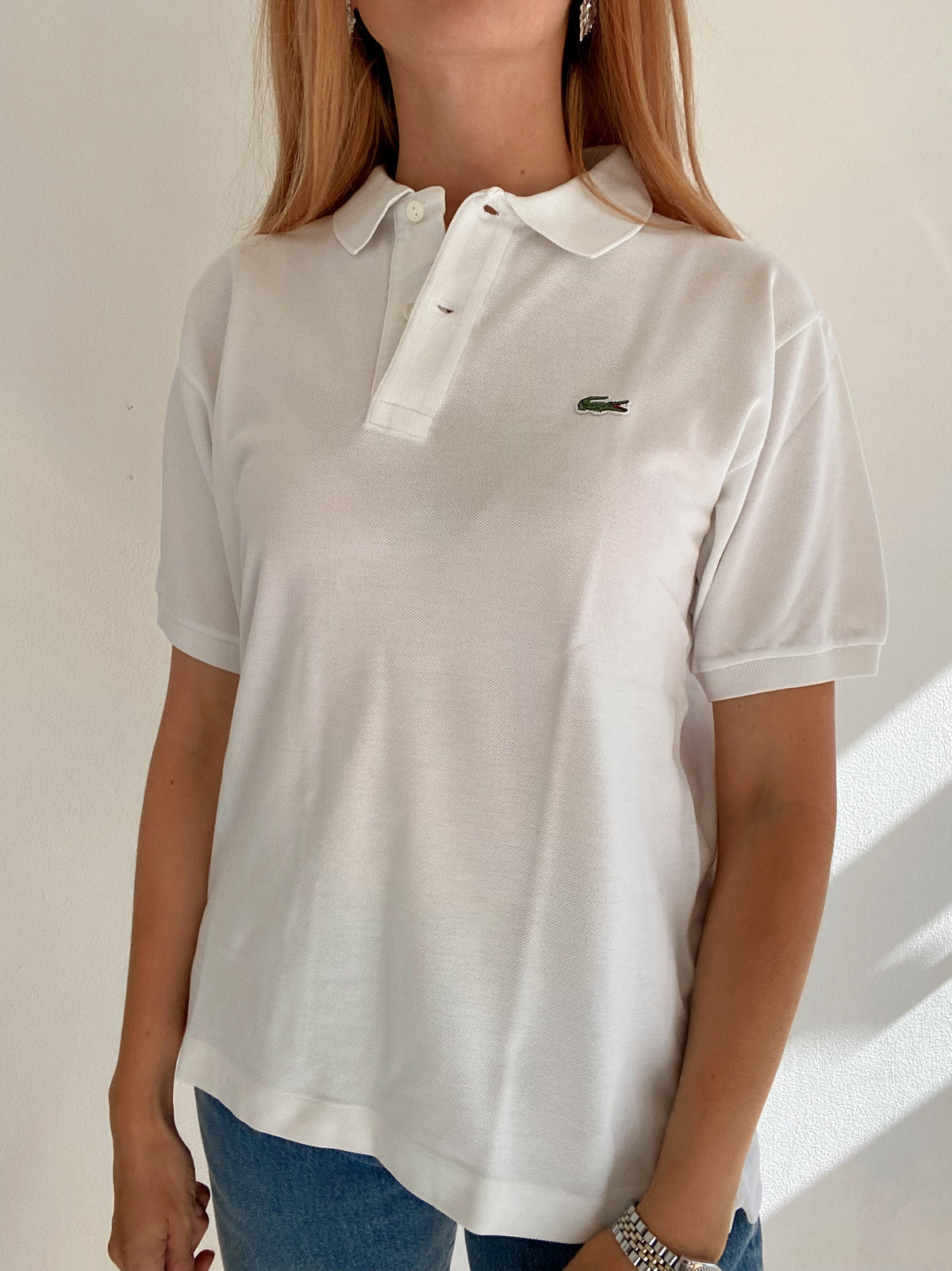 Polo à manches courtes blanc Lacoste S
