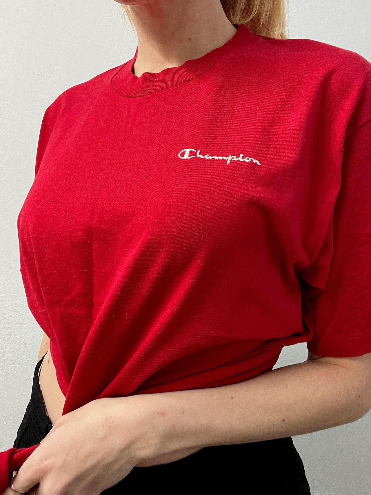 T-shirt vintage rouge Champion M